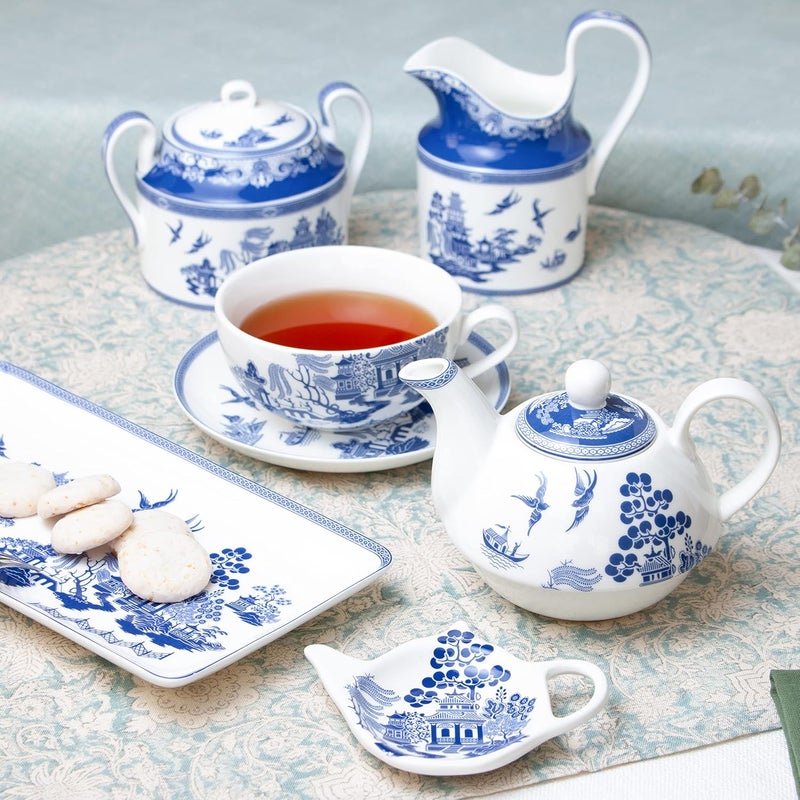 Grace Teaware Tea Bag Caddy Holder, Set of 4 (Blue Willow) - Image 4